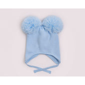 Pastels & Co Pale Blue Double Pom Pom Hat